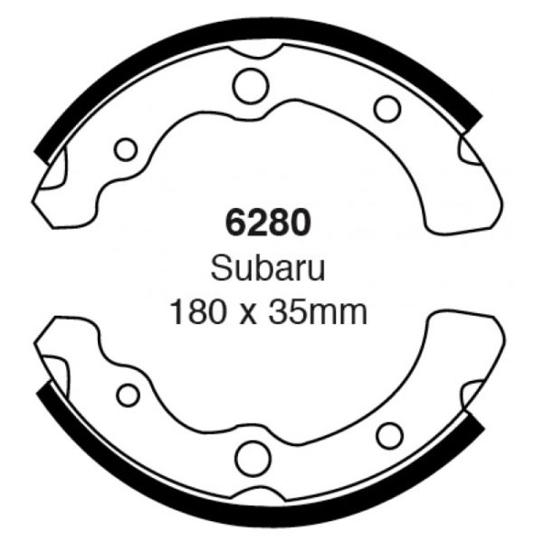EBC Brakes Brake Shoes (Rear, 6280)