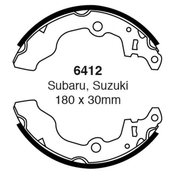 EBC Brakes Brake Shoes (Rear, 6412)