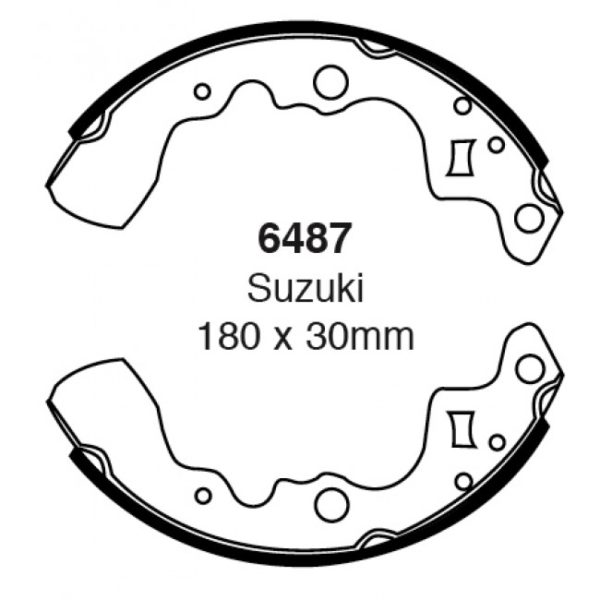 EBC Brakes Brake Shoes (Rear, 6487)